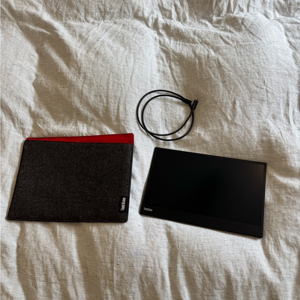 Lenovo Black Think Vision 14" Portable Monitor with Case